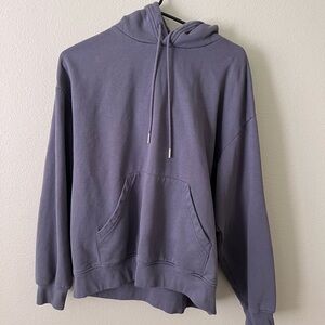 H&M Purple Cropped Hoodie Sweatshirt